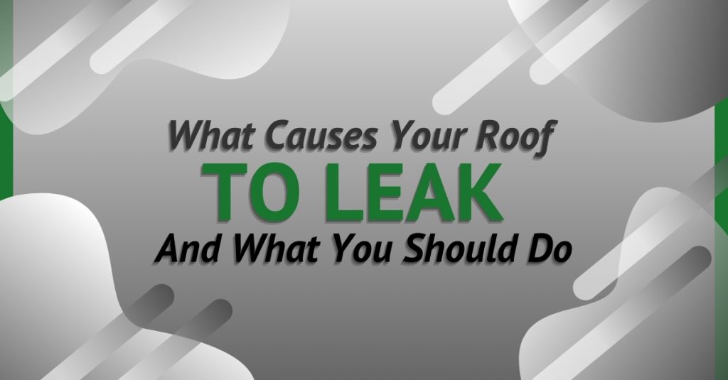 What Causes Your Roof To Leak And What You Should Do