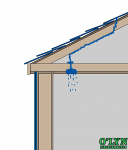 Illustration showing how damaged shingles can lead to leaks inside your home