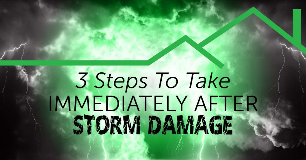 3 Steps To Take Immediately After Storm Damage