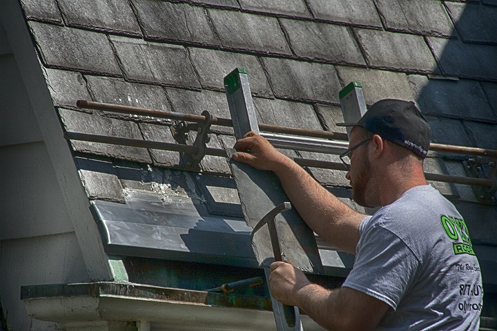 repairing slate roof