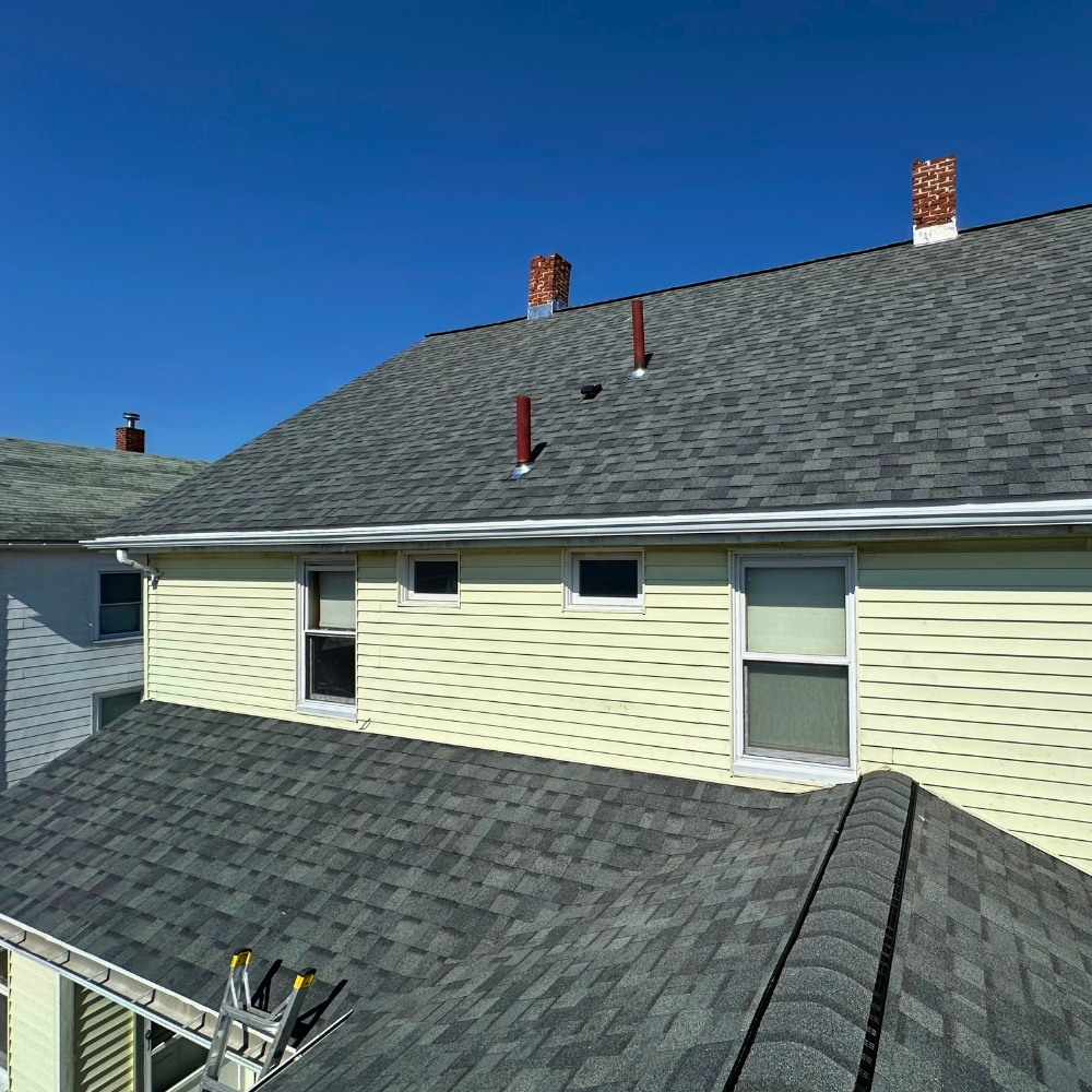 Side view of roof